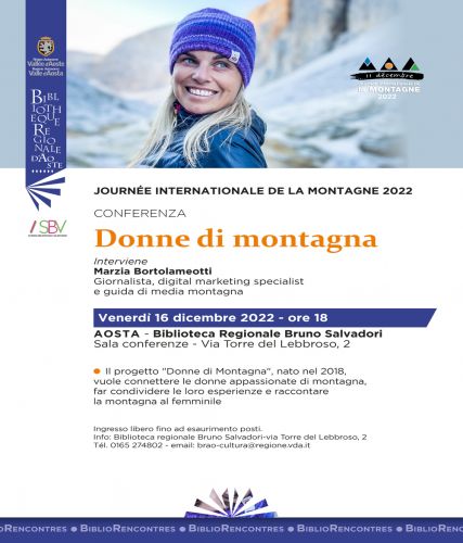 Donne di montagna - conference - Aoste - 16 dicembre